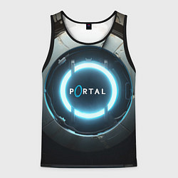 Майка-безрукавка мужская Portal logo game, цвет: 3D-черный