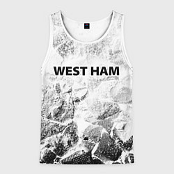 Майка-безрукавка мужская West Ham white graphite, цвет: 3D-белый