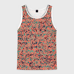 Мужская майка без рукавов Розово-бирюзовый абстрактный