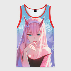 Майка-безрукавка мужская Zero two аниме, цвет: 3D-красный