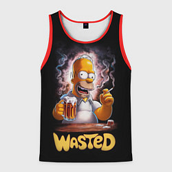 Майка-безрукавка мужская Homer - wasted, цвет: 3D-красный