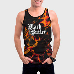 Майка-безрукавка мужская Black Butler red lava, цвет: 3D-черный — фото 2