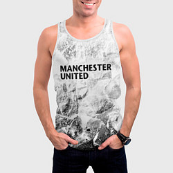 Майка-безрукавка мужская Manchester United white graphite, цвет: 3D-белый — фото 2