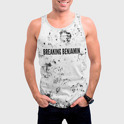 Майка-безрукавка мужская Breaking Benjamin dirty ice, цвет: 3D-белый — фото 2