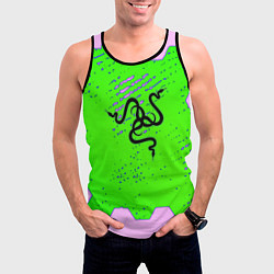 Майка-безрукавка мужская Razer pattern geometry, цвет: 3D-черный — фото 2