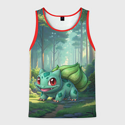 Майка-безрукавка мужская Bulbasaur pokemon, цвет: 3D-красный