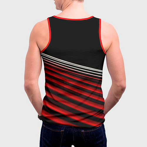 Мужская майка без рукавов Пикачу байкер на мотоцикле / 3D-Красный – фото 4