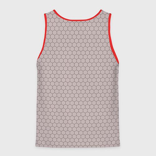 Мужская майка без рукавов Биткоин символ - сетка / 3D-Красный – фото 2