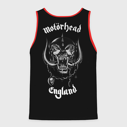 Мужская майка без рукавов Motorhead - Ian Kilmister whiskey / 3D-Красный – фото 2