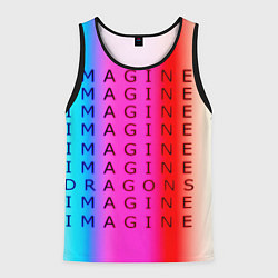 Майка-безрукавка мужская Imagine Dragons neon rock, цвет: 3D-черный