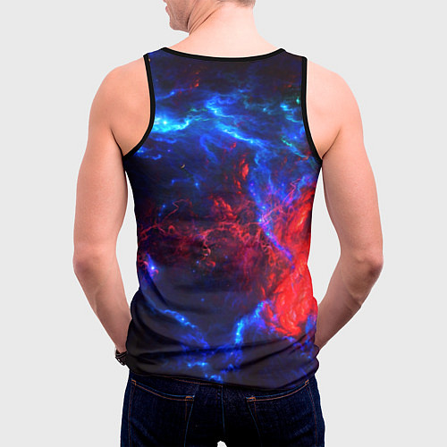 Мужская майка без рукавов AC DC space / 3D-Черный – фото 4