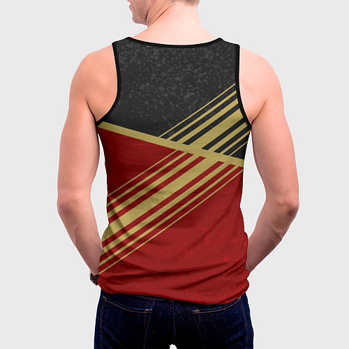 Мужская майка без рукавов Советский - Герб СССР / 3D-Черный – фото 4