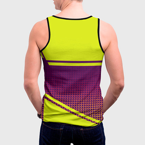 Мужская майка без рукавов Half life geometry valve logo / 3D-Черный – фото 4