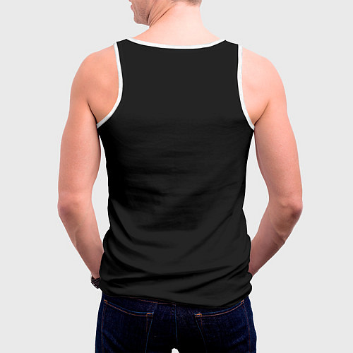 Мужская майка без рукавов Ramones white logo / 3D-Белый – фото 4