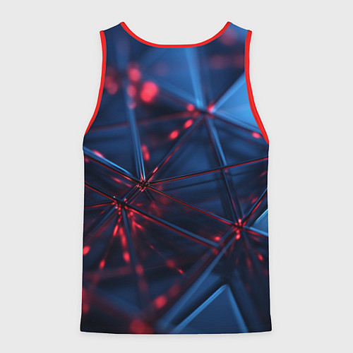 Мужская майка без рукавов Абстрактные треугольные элементы / 3D-Красный – фото 2