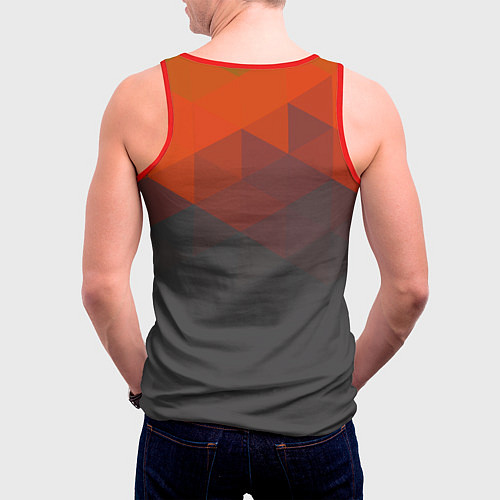 Мужская майка без рукавов Манчестер Юнайтед полигональный красный / 3D-Красный – фото 4