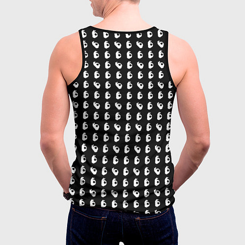 Мужская майка без рукавов Сашок, все ок / 3D-Черный – фото 4