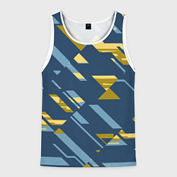 Майка-безрукавка мужская Абстракция текстуры спортивной формы, цвет: 3D-белый