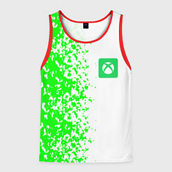 Майка-безрукавка мужская Xbox кислотные зеленые краски, цвет: 3D-красный