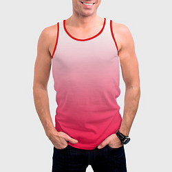 Майка-безрукавка мужская Розовый градиент, цвет: 3D-красный — фото 2