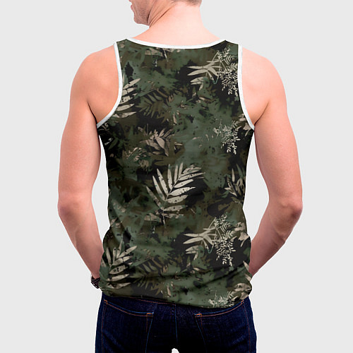 Мужская майка без рукавов Выдра на рыбалке / 3D-Белый – фото 4