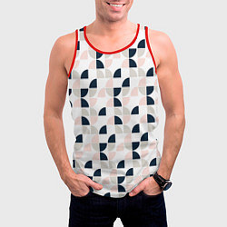 Майка-безрукавка мужская Узор полукруг, цвет: 3D-красный — фото 2