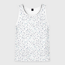 Майка-безрукавка мужская Сперматозоиды разноцветные паттерн, цвет: 3D-белый