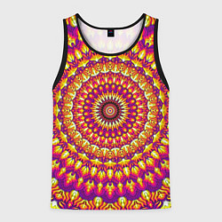 Майка-безрукавка мужская Мандала пурпурного пламени, цвет: 3D-черный