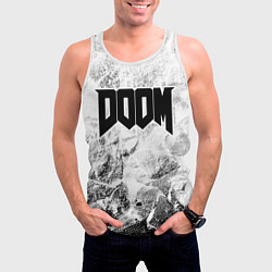 Майка-безрукавка мужская Doom white graphite, цвет: 3D-белый — фото 2