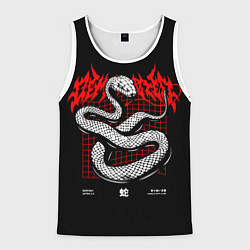 Мужская майка без рукавов Змея в стиле киберпанка