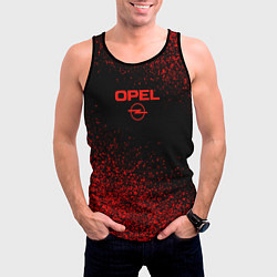Майка-безрукавка мужская Opel чёрно-красный, цвет: 3D-черный — фото 2