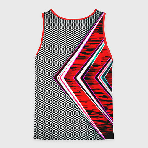 Мужская майка без рукавов Audi sport geometry car / 3D-Красный – фото 2