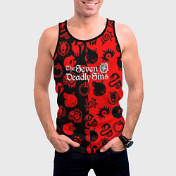 Майка-безрукавка мужская 7 смертных грехов патттерн, цвет: 3D-черный — фото 2