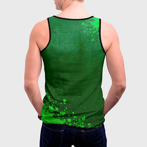 Мужская майка без рукавов PSV - green gradient вертикально / 3D-Черный – фото 4