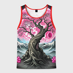 Мужская майка без рукавов Большое дерево сакура