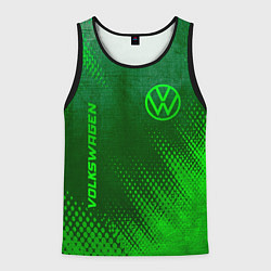 Мужская майка без рукавов Volkswagen - green gradient вертикально