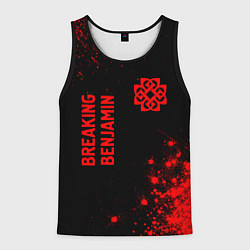 Майка-безрукавка мужская Breaking Benjamin - red gradient вертикально, цвет: 3D-черный