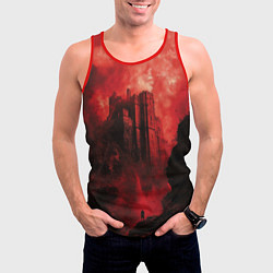 Майка-безрукавка мужская Путник под багровым замком, цвет: 3D-красный — фото 2