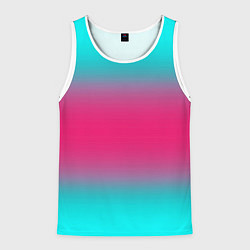 Майка-безрукавка мужская Градиент текстура неон, цвет: 3D-белый