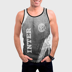 Майка-безрукавка мужская Inter - grey gradient вертикально, цвет: 3D-черный — фото 2