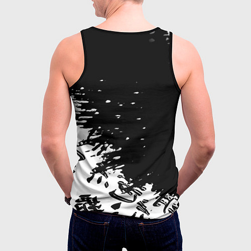 Мужская майка без рукавов Cyberpunk 2077 japan / 3D-Черный – фото 4