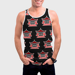 Майка-безрукавка мужская Буддистские символы - японские атрибуты, цвет: 3D-белый — фото 2