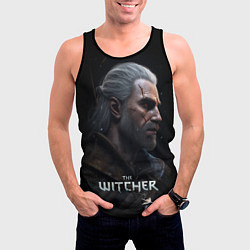 Майка-безрукавка мужская The Witcher poster, цвет: 3D-черный — фото 2