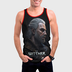 Майка-безрукавка мужская The Witcher poster, цвет: 3D-красный — фото 2