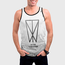Майка-безрукавка мужская Within Temptation - white gradient, цвет: 3D-черный — фото 2