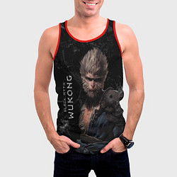 Майка-безрукавка мужская Black Myth Wukong dark Sun Wukong, цвет: 3D-красный — фото 2