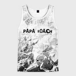 Майка-безрукавка мужская Papa Roach white graphite, цвет: 3D-белый