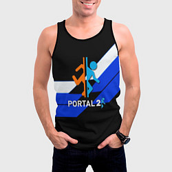 Майка-безрукавка мужская Portal geometry, цвет: 3D-черный — фото 2