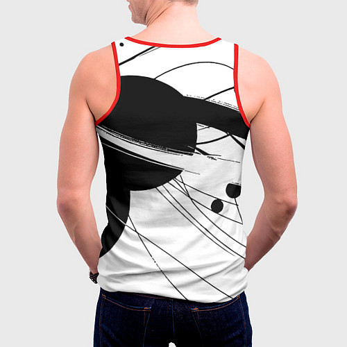 Мужская майка без рукавов Milano - fashion abstraction / 3D-Красный – фото 4