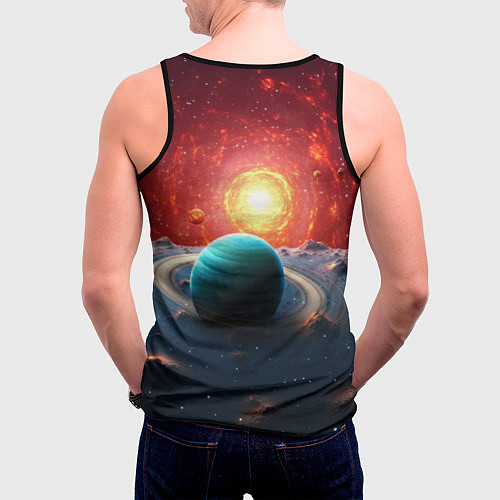 Мужская майка без рукавов Warhammer 40000 space marine 2 Captain Titus / 3D-Черный – фото 4